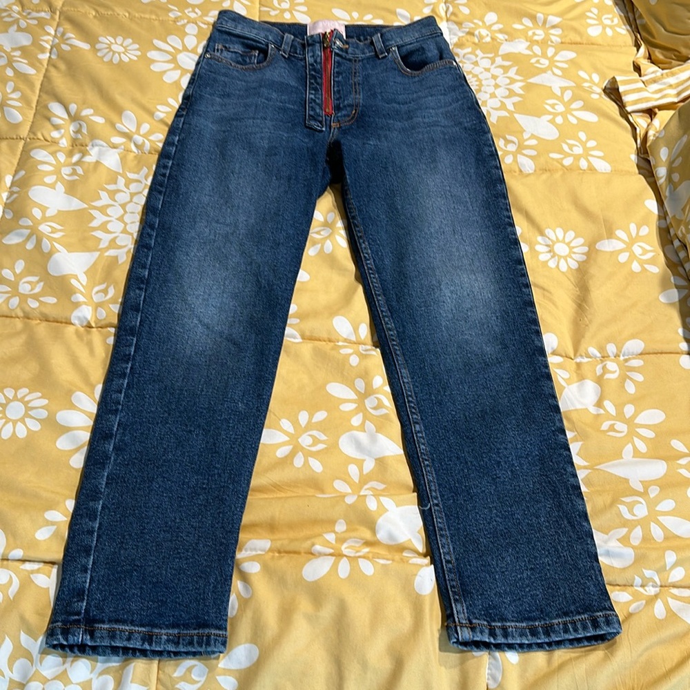 Pink Heart patch REVICE denim jeans. Size 27